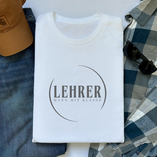 T-Shirt Lehrer Mann Mit Klasse