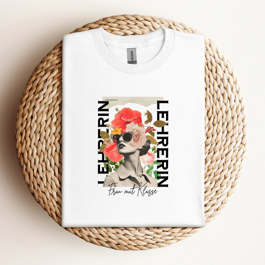 T-Shirt Lehrerin Frau Mit Klasse