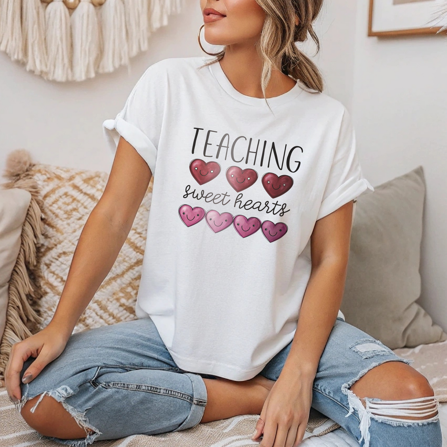 T-Shirt Teaching Sweet Hearts