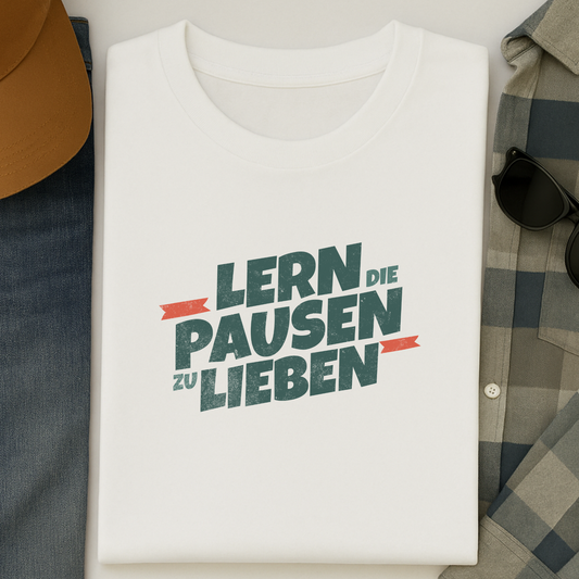 T-Shirt Lern Die Pausen Zu Lieben