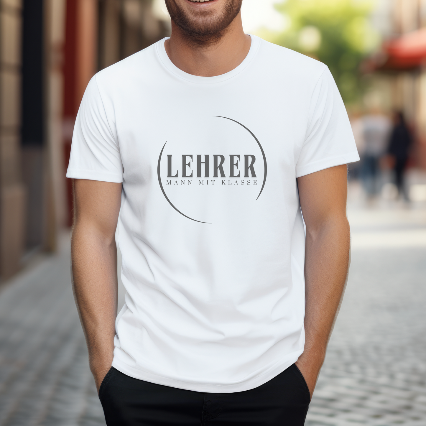 T-Shirt Lehrer Mann Mit Klasse