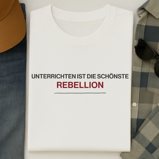 T-Shirt Unterrichten Ist Die Schöne Rebellion