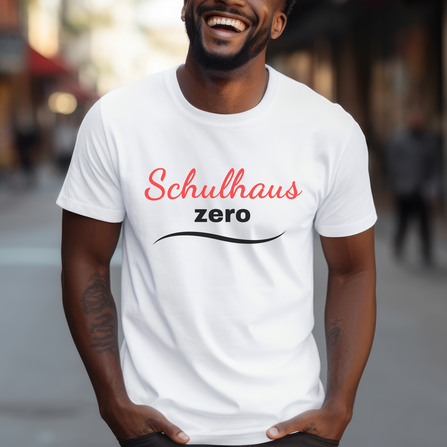 Klassisches T-Shirt Schulhaus Zero
