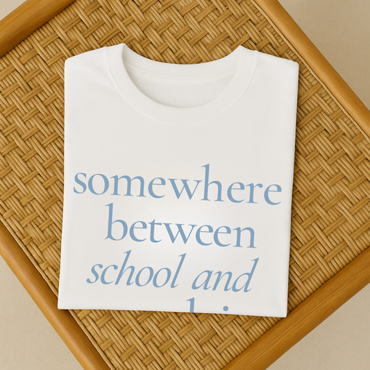 T-Shirt Somewhere Between School And Nostalgia