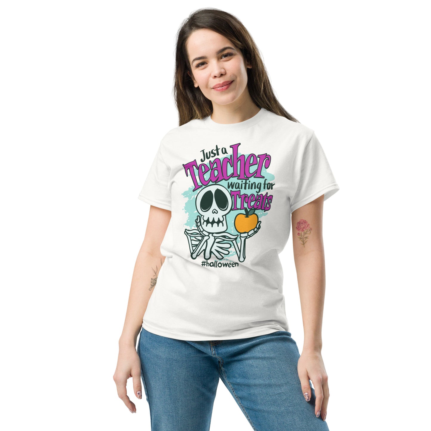 T-Shirt Just A Teacher Waiting For Treats