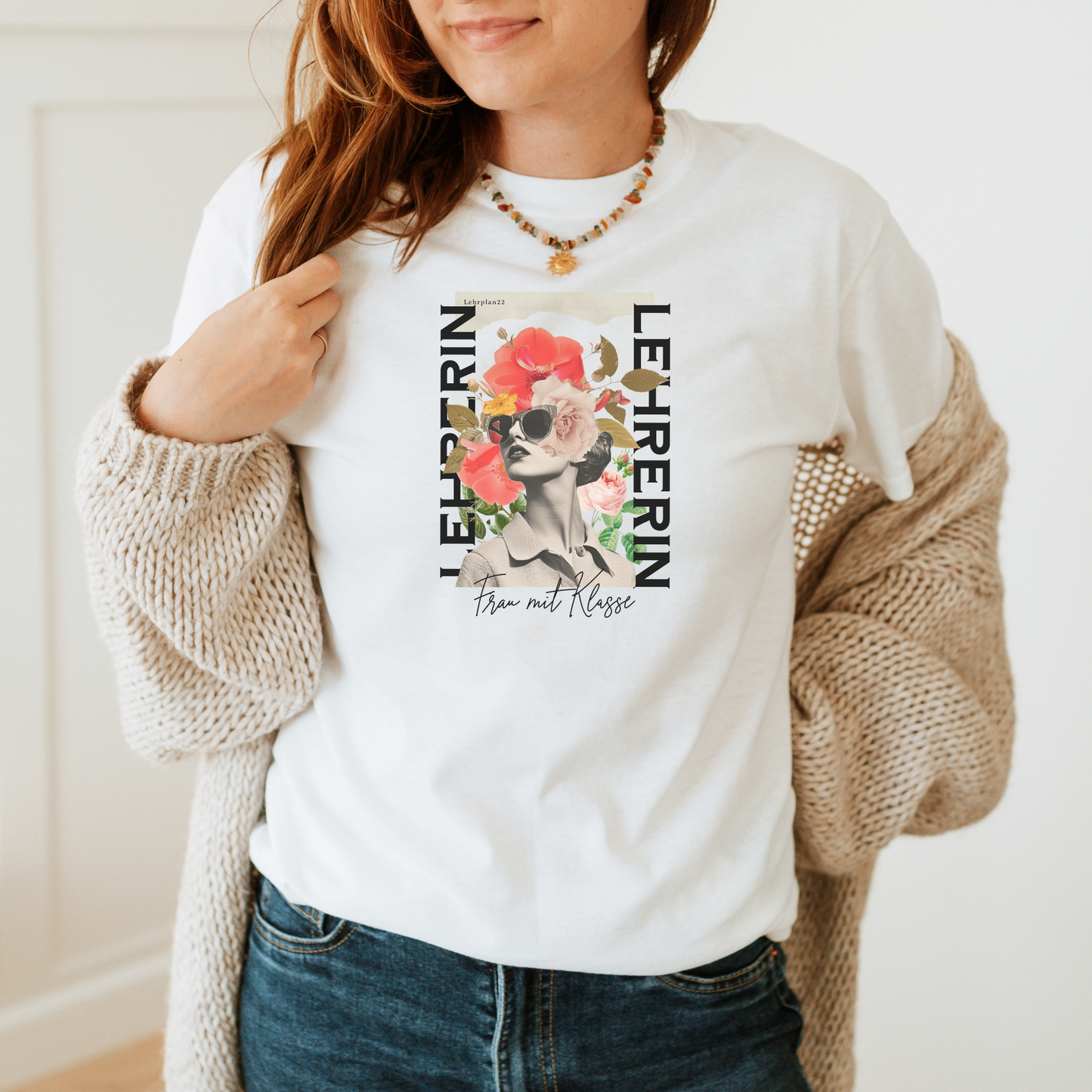 T-Shirt Lehrerin Frau Mit Klasse