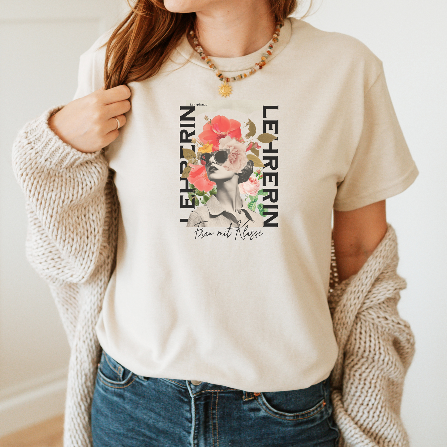 T-Shirt Lehrerin Frau Mit Klasse
