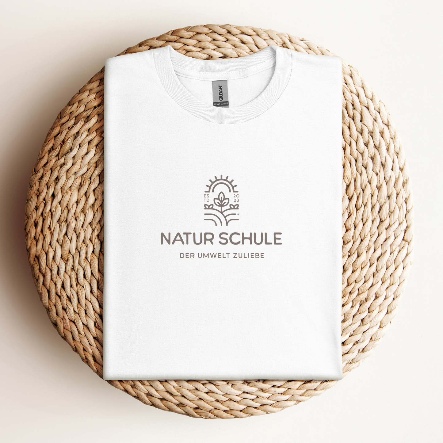 T-Shirt Natur Schule