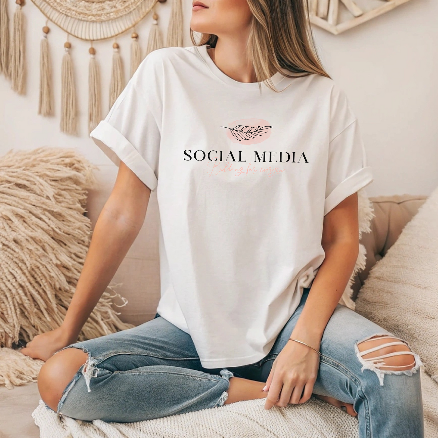 T-Shirt Social Media Bildung Für Morgen