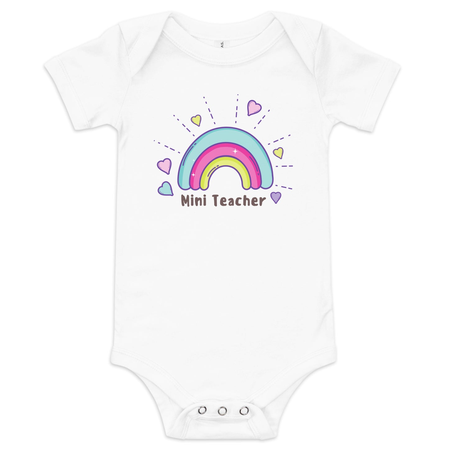 Kurzärmliger Baby-Einteiler Mini Teacher