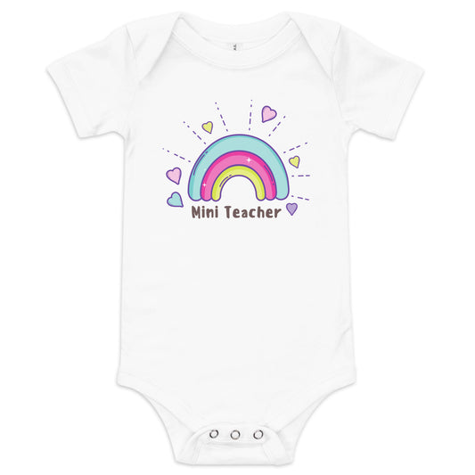 Kurzärmliger Baby-Einteiler Mini Teacher