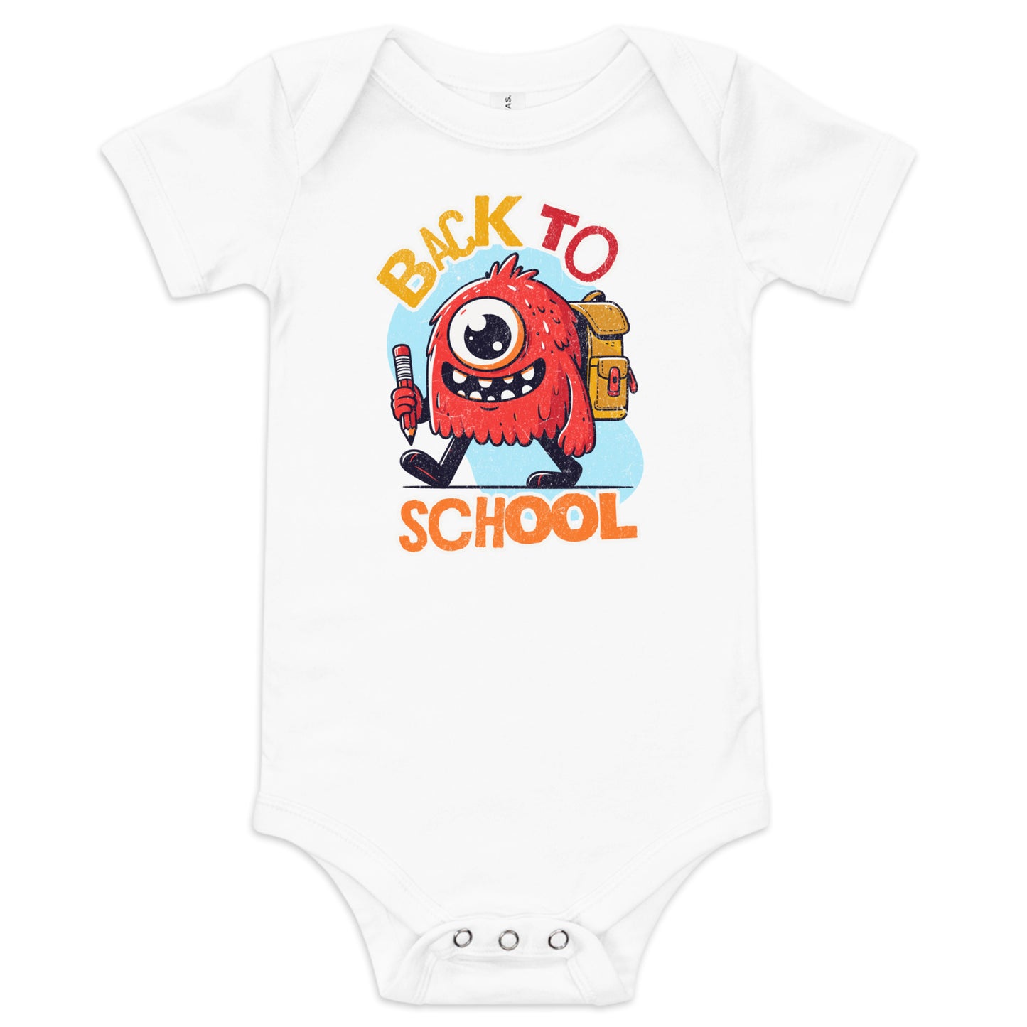 Kurzärmliger Baby-Einteiler Back To School