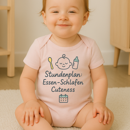 Baby Strampler Stundenplan Essen Schlafen Cuteness