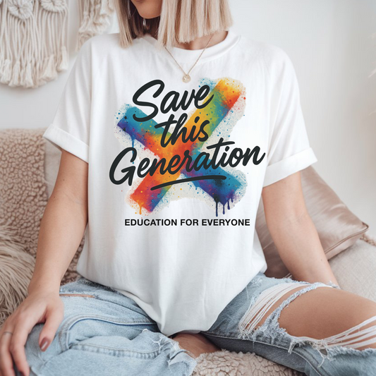 T-Shirt Save This Generation Education For Everyone