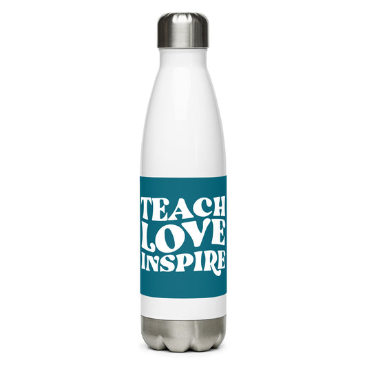 Edelstahl Trinkflasche Teach Love Inspire