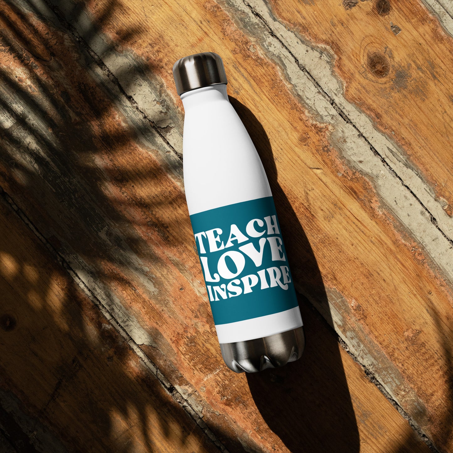 Edelstahl Trinkflasche Teach Love Inspire