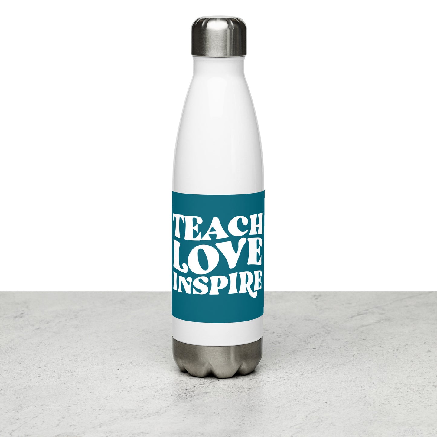 Edelstahl Trinkflasche Teach Love Inspire