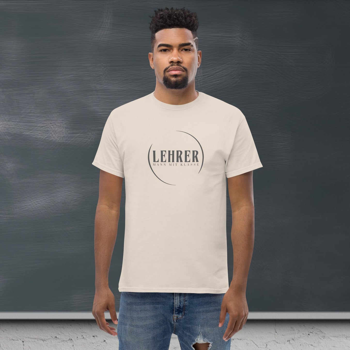 T-Shirt Lehrer Mann Mit Klasse