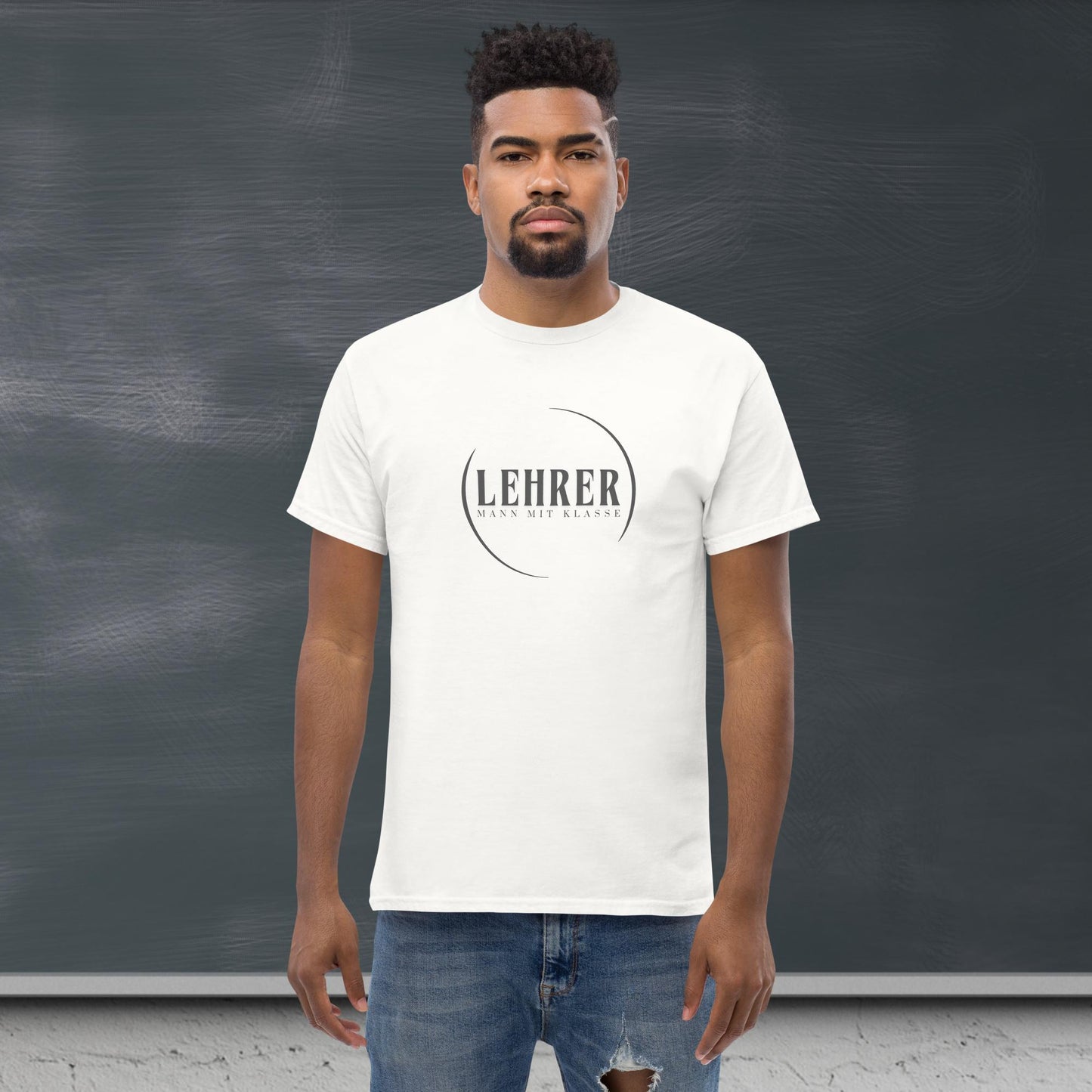 T-Shirt Lehrer Mann Mit Klasse