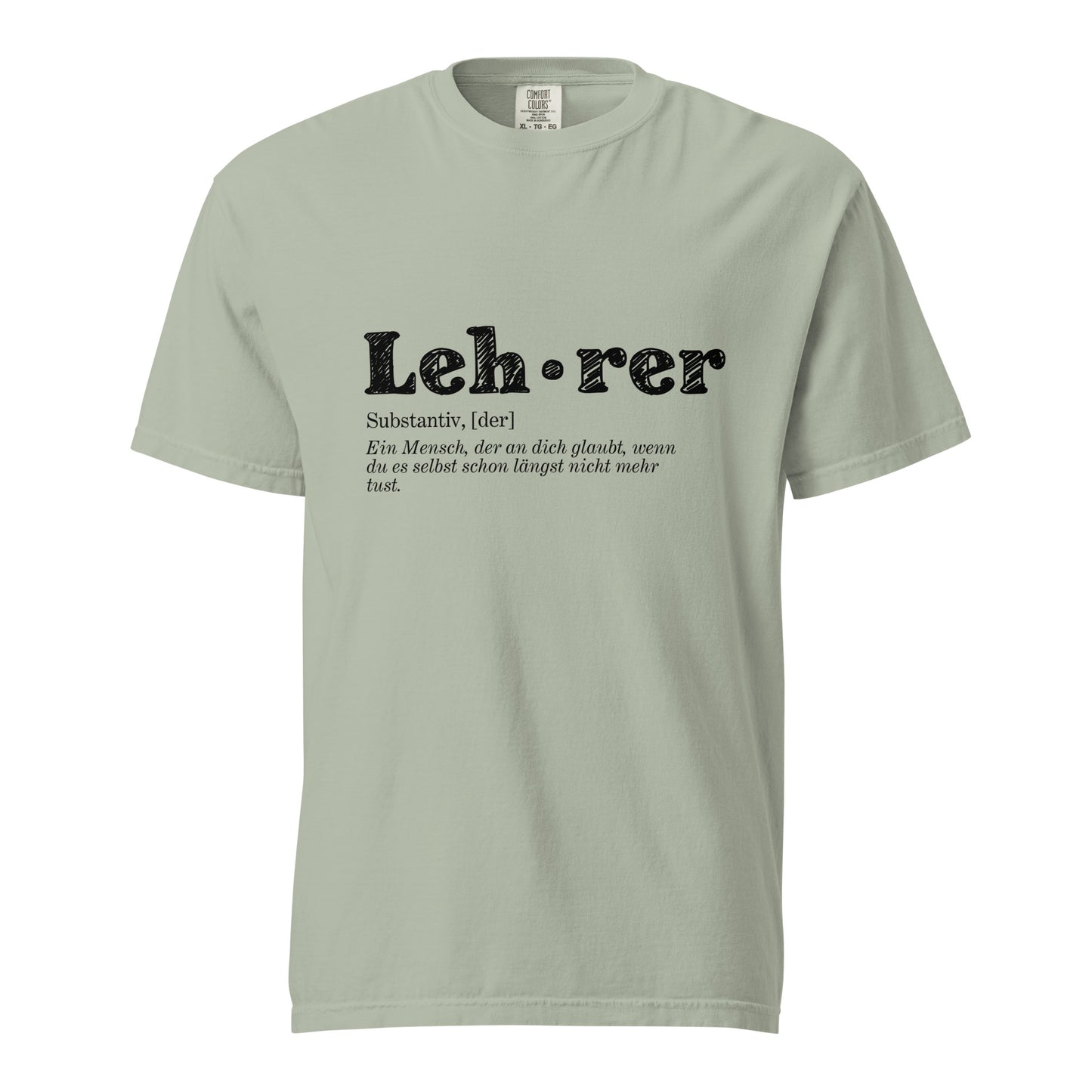 Schweres textilgefärbtes Unisex-T-Shirt Lehrer