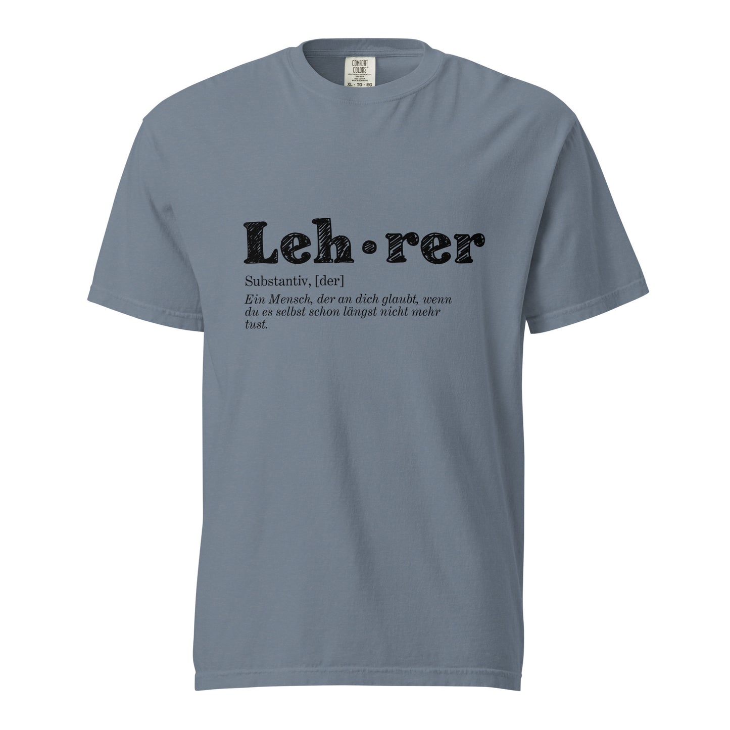 Schweres textilgefärbtes Unisex-T-Shirt Lehrer