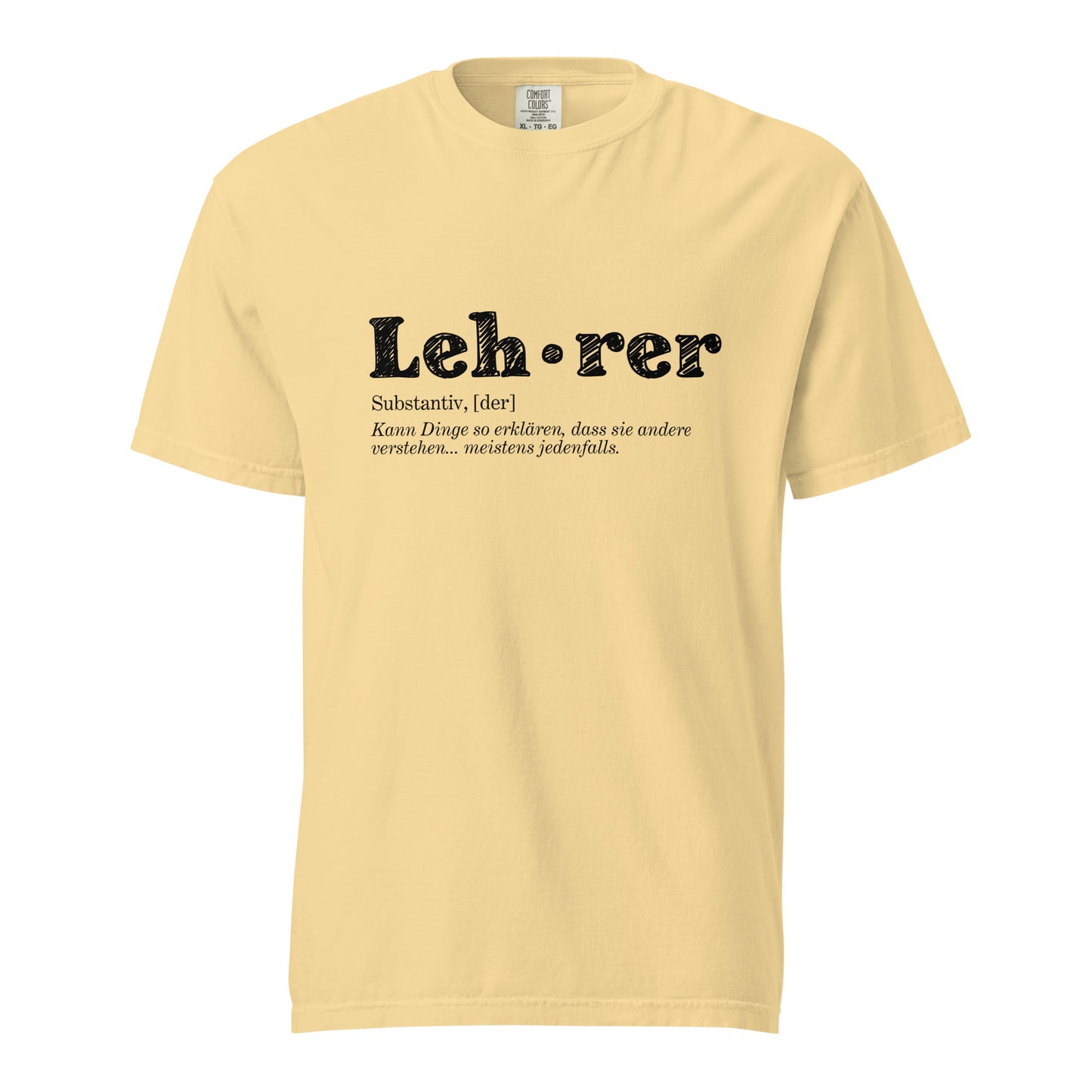 Schweres textilgefärbtes Unisex-T-Shirt Lehrer