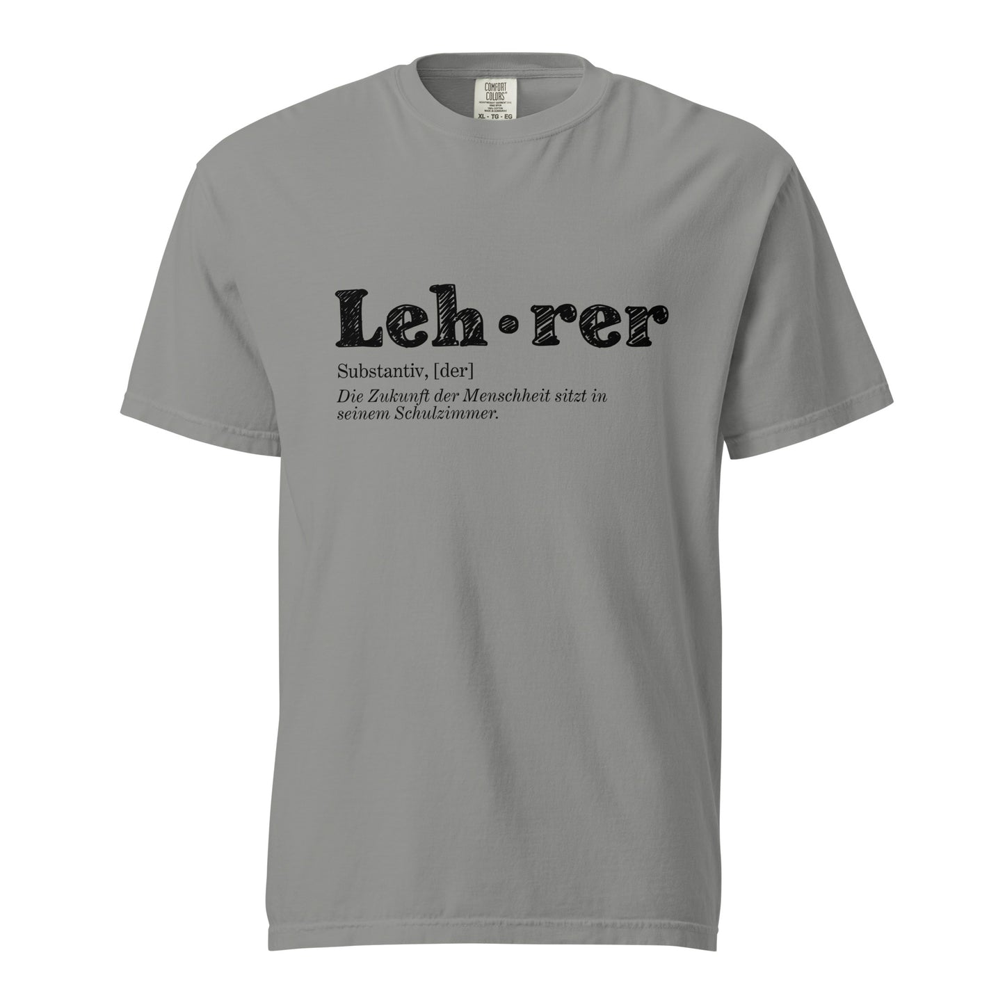 Schweres textilgefärbtes Unisex-T-Shirt Lehrer