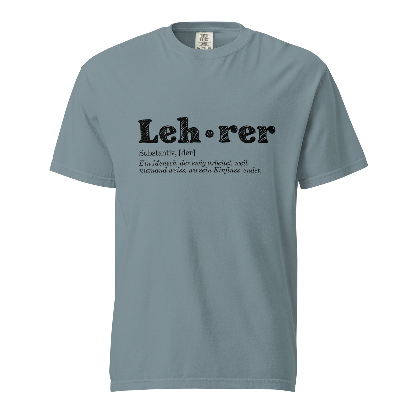 Schweres textilgefärbtes Unisex-T-Shirt Lehrer