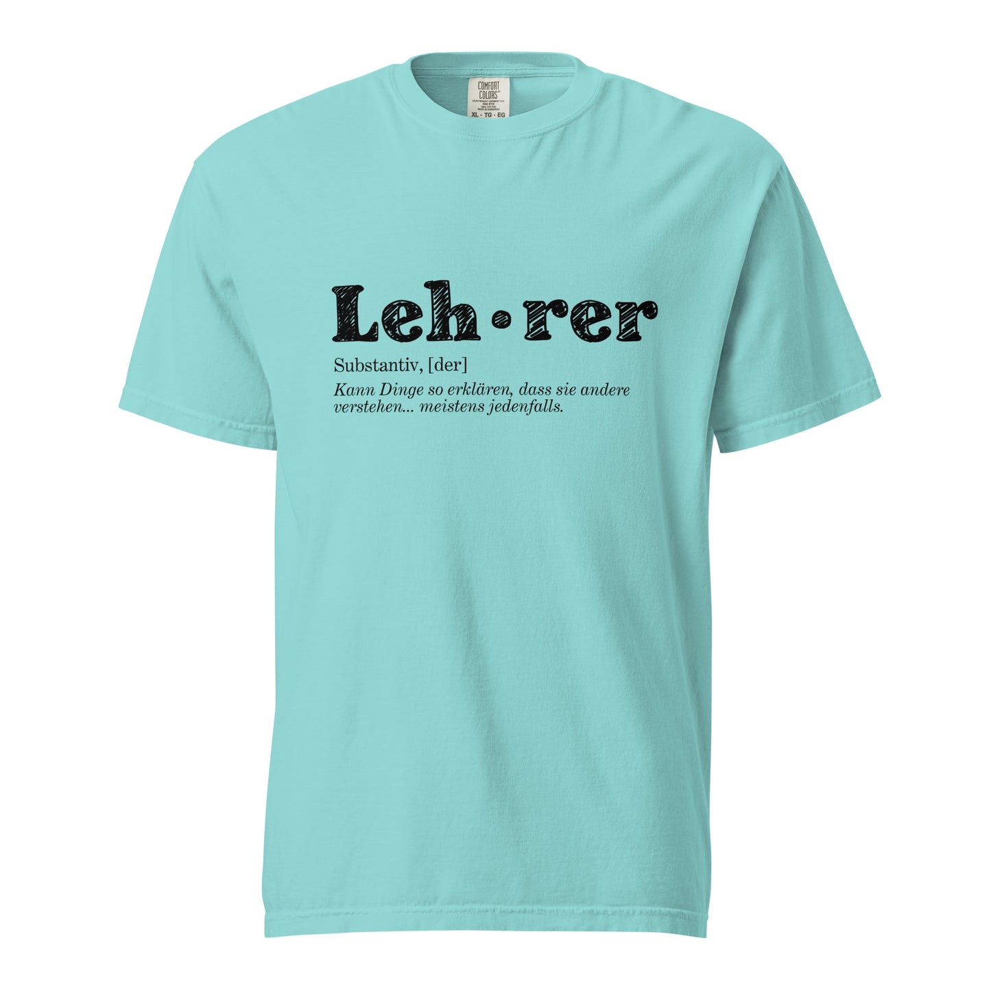 Schweres textilgefärbtes Unisex-T-Shirt Lehrer