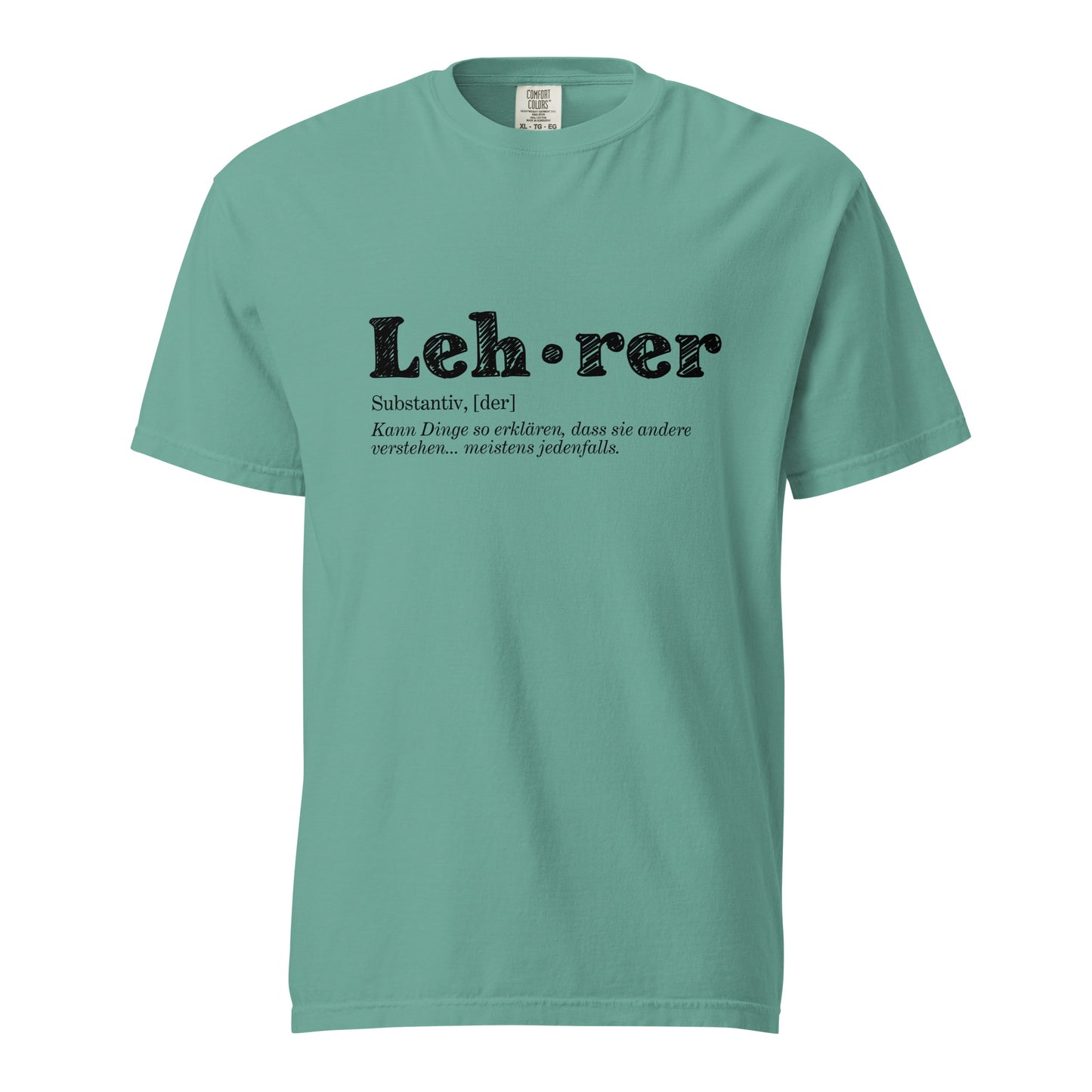 Schweres textilgefärbtes Unisex-T-Shirt Lehrer