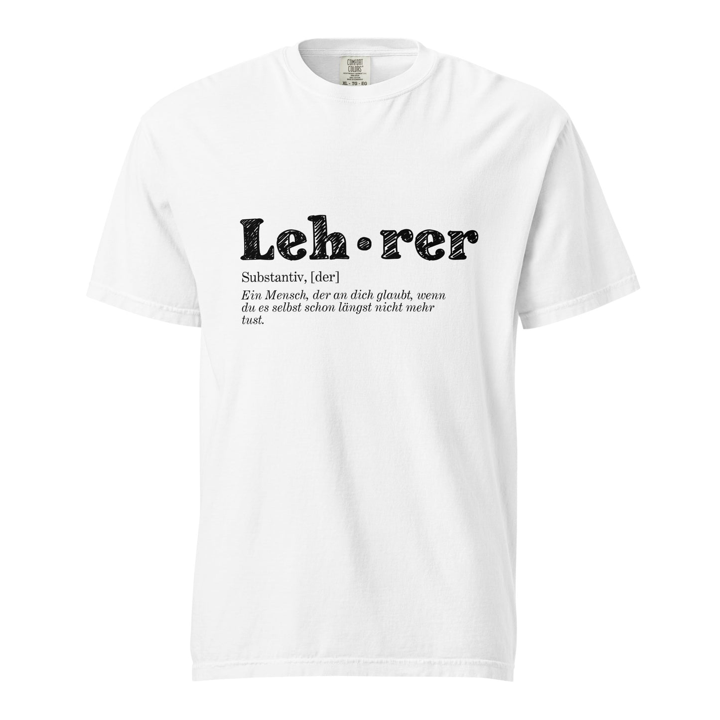 Schweres textilgefärbtes Unisex-T-Shirt Lehrer